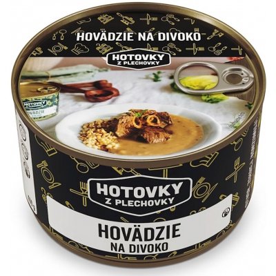 Hotovky z plechovky Hovězí na divoko 0,8 kg – Zboží Dáma