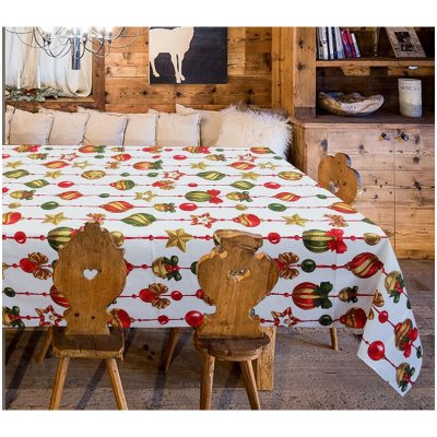 Mondo Vánoční ubrus s motivem vánočních ozdob 140x260 cm – Hledejceny.cz