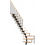Minka STAIRS Lomené modulové schodiště Style Turn buk/černá, 304,2 cm – Zboží Mobilmania