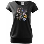 MALFINI Tričko City s potiskem luční kvítí 3 černá – Hledejceny.cz