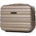 Worldline 628 Cestovní kosmetický kufřík ABS 15l zlatá/champagne – Zboží Mobilmania