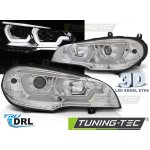 PŘEDNÍ SVĚTLA, SVĚTLOMETY, LAMPY BMW X5 E70, 2007-2013, TUBE LIGHT, DRL, CHROMOVÉ – Zbozi.Blesk.cz