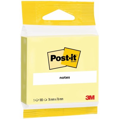 Samolepicí bloček "Super Sticky", žlutá, 76x76 mm, 100 listů, 3M POSTIT – Sleviste.cz