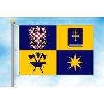 LIBEA, s.r.o. Vlajka Zlínského kraje Rozměr: 60×90 cm, Uchycení: Karabiny na stožár – Hledejceny.cz