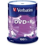 Verbatim DVD+R 4,7GB 16x, AZO, cakebox, 100ks (43551) – Zboží Živě