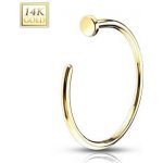 Šperky4U zlatý piercing do nosu kruh ZL01040-0810-YG – Zboží Mobilmania