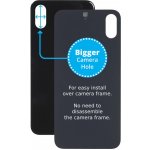 Apple iPhone X - Sklo Zadního Housingu se Zvětšeným Otvorem na Kameru Space Gray, Space Gray – Zboží Živě