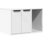 VidaXL Domeček pro kočky obdélníkový bílý 60 x 40 x 40 cm – Sleviste.cz