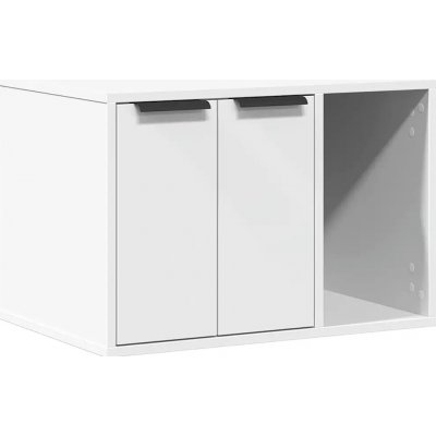 VidaXL Domeček pro kočky obdélníkový bílý 60 x 40 x 40 cm – Sleviste.cz