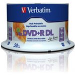 Verbatim DVD+R 8,5GB 8x, printable, spindle, 50ks (97693) – Sleviste.cz