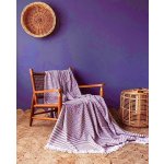 TiaHome Tkaná bavlna deka Exclusive Lara fialová 150x200 – Hledejceny.cz
