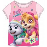 Setino - Dívčí bavlněné tričko s krátkým rukávem Tlapková patrola - PAW PATROL - Skye a Everest - sv. růžové – Zboží Mobilmania