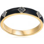 iZlato Forever Pánský briliantový prsten s černými brilianty a glazurou IZBR1014B – Zboží Mobilmania