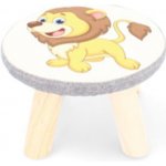 KOOPMAN, dřevěný taburet pro děti 28 x 18 cm, LEV – Zboží Mobilmania