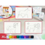 Radost v písku Základní sada KONÍCI Barevné pískování obrázků – Zboží Mobilmania