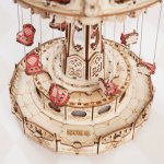 Robotime Rokr Svítící 3D dřevěné puzzle Hrací skříňka: Řetízkový kolotoč 289 ks – Sleviste.cz