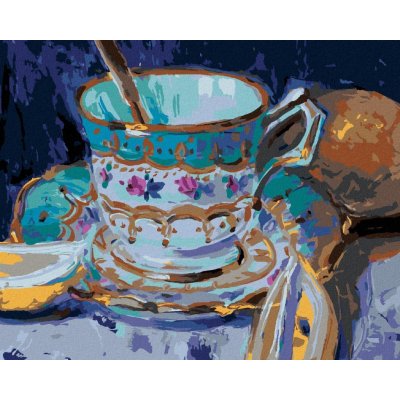 Malování podle čísel Čaj v malovaném hrníčku – Zboží Mobilmania