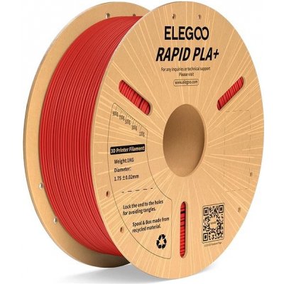 Elegoo RAPID PLA+ 1.75mm 1kg Red ELEEG240431 – Zboží Mobilmania