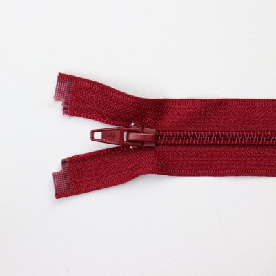 Spirálový zip dělitelný 30 cm bordó – Zboží Mobilmania