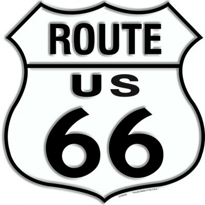 Plechová cedule Route 66 Shield 30 cm x 30 cm – Zboží Mobilmania