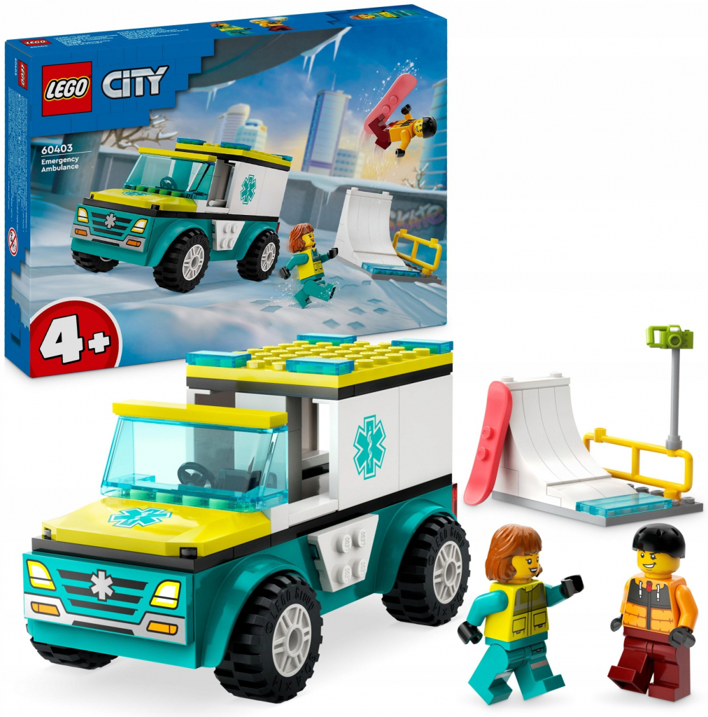 LEGO® City 60403 Sanitka a snowboardista