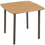 OMAXI 614715 Zahradní stůl 80 x 80 x 72 cm masivní akácie dřevo a ocel – Hledejceny.cz