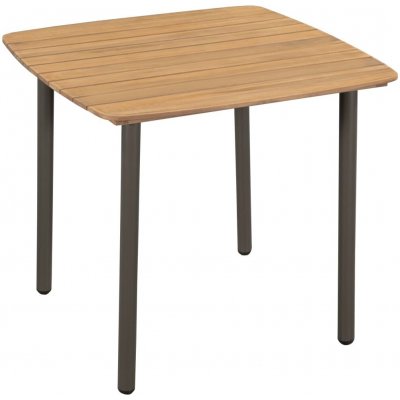 OMAXI 614715 Zahradní stůl 80 x 80 x 72 cm masivní akácie dřevo a ocel – Hledejceny.cz