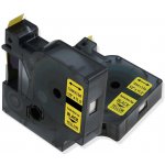 Kompatibilní páska s Dymo 18490 / S0718080, 12mm x 3, 5m černý tisk / žlutý podklad, nylon flexi – Zboží Živě