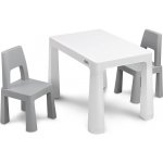 Toyz Dětský stůl Monti + 2 židle šedý – Zbozi.Blesk.cz