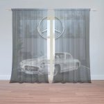 Sablio Záclony Mercedes-Benz 300 SL V lese: 2ks 150x250cm – Zboží Mobilmania