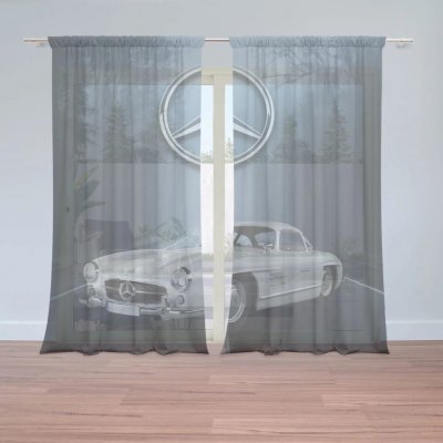 Sablio Záclony Mercedes-Benz 300 SL V lese: 2ks 150x250cm – Zboží Mobilmania