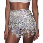 Dámská flitrová sukně stříbrná – Zboží Dáma