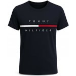 Tommy Hilfiger pánské tričko s krátkým rukávem Core Logo černé – Zboží Dáma