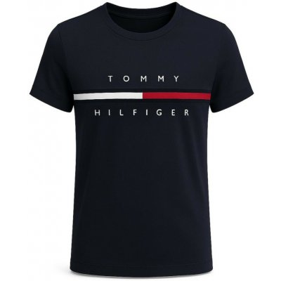 Tommy Hilfiger pánské tričko s krátkým rukávem Core Logo černé – Zboží Dáma