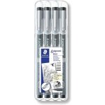 Staedtler 308 WP4 308 WP4 4 ks/bal. černý 0.1 mm 0.3 mm 0.5 mm 0.7 mm 1 ks – Zboží Dáma