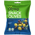 Olymp Snack Mix Kalamata tmavé a zelené olivy bez pecky s bylinkami 70 g – Zbozi.Blesk.cz