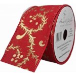 Stuha jutová s drátkem červená vánoční větvičky 9.1 m – Sleviste.cz