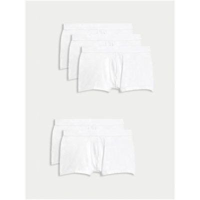 Marks & Spencer 5 párů kalhotek Cool & Fresh s nízkým pasem a vysokým podílem bavlny bílá – Zboží Mobilmania