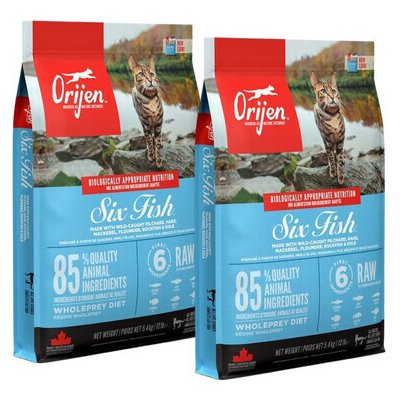 ORIJEN 6 Fish Cat krmivo pro dospělé kočky 2 x 5,4 kg – Hledejceny.cz