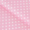 Metráž Goldea bavlněné plátno - bílé puntíky na růžovém 140 cm