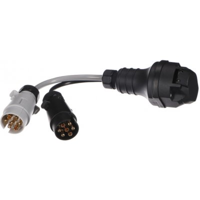 SIXTOL Trailer Cable 5, kabelová redukce zásuvky tažného zařízení, ze 13pin na 7pin N+S, 35cm | Zboží Auto
