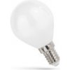 Žárovka Wojnarowscy LED kulička E-14 230V 4W COG čip na skle teplá bílá 2700 3300K žluté světlo bílá