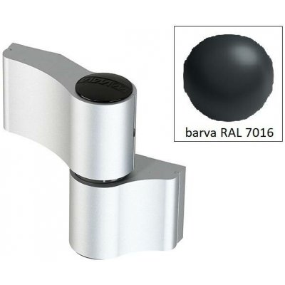WALA Dveřní pant WX 2-dílný asymetrický 67 mm RAL 7016 antracit – Hledejceny.cz