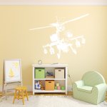 SABLIO Samolepka na zeď Vojenský vrtulník, rozměry 60x45 cm – Zbozi.Blesk.cz