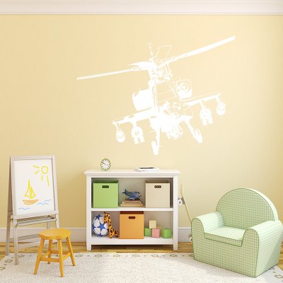 SABLIO Samolepka na zeď Vojenský vrtulník, rozměry 60x45 cm – Zbozi.Blesk.cz
