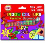 KOH-I-NOOR Slupovací barvy na sklo window colours 12x10,5 ml – Hledejceny.cz