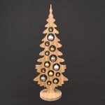 Amadea Dekorace vánoční strom na podstavci s koulemi přírodní 100 x 40 cm český výrobek – Sleviste.cz