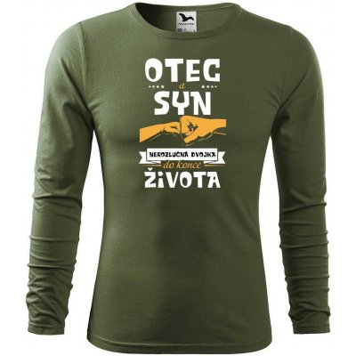 Dobrý Triko pánské bavlněné triko Nerozlučná dvojka Khaki – Hledejceny.cz