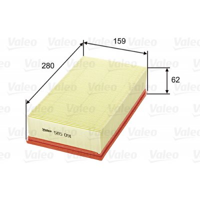 Vzduchový filtr VALEO 585091 – Hledejceny.cz