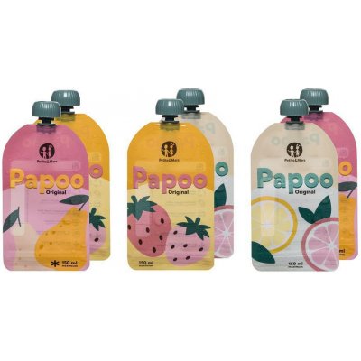 Petite&Mars Kapsička na jídlo Papoo Original 6 ks – Zboží Dáma